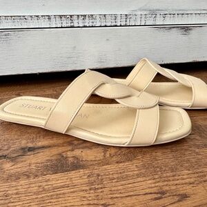 Stuart Weitzman Ibiza Alabaster Slide Sandal Women's Size 7